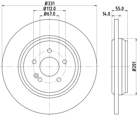 HELLA PAGID Jarrulevy 8DD 355 122-091